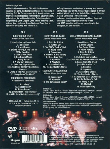 JETHRO TULL - LIVE / BURSTING OUT (1978) (THE INFLATED EDITION - STEVEN WILSON REMIX) - DIGIBOOK 3xDVD+3xCD AMBALAJINDA SIFIR