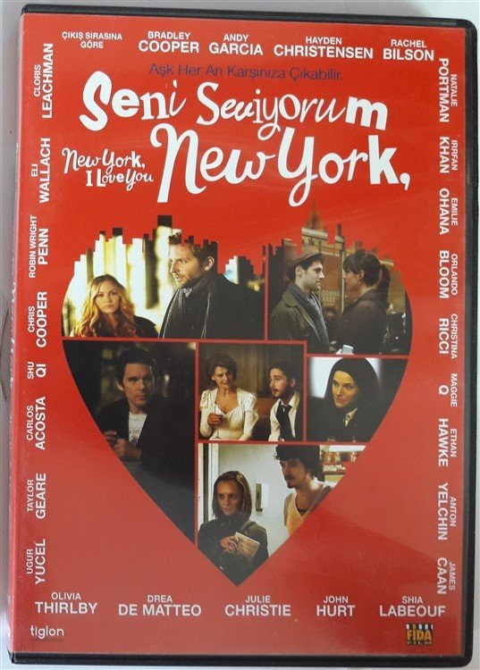 SENİ SEVİYORUM NEW YORK - NEW YORK, I LOVE YOU - BRADLEY COOPER - ANDY GARCIA - ETHAN HAWKE - FATİH AKIN - NATALIE PORTMAN - DVD 2.EL