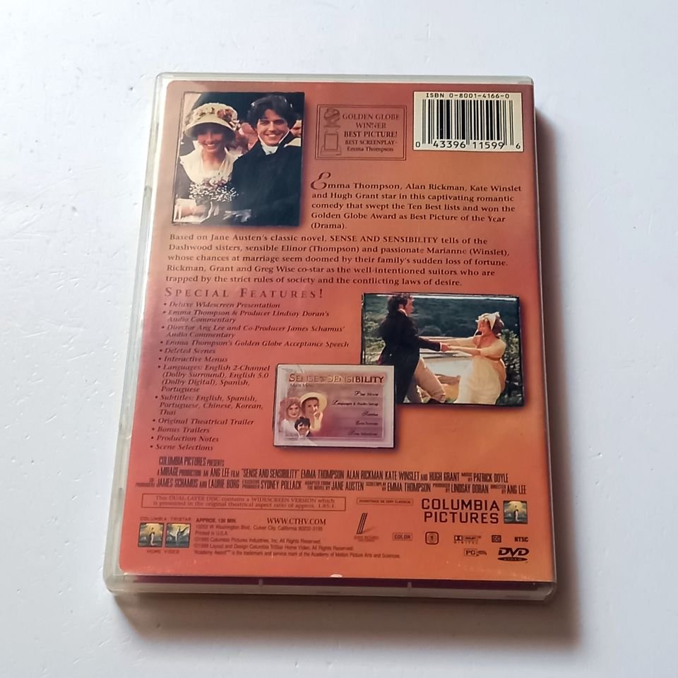SENSE AND SENSIBILITY - EMMA THOMPSON, KATE WINSLET, HUGH GRANT - YÖN.: ANG LEE - DVD 1.BÖLGE TÜRKÇE ALTYAZI YOKTUR 2.EL