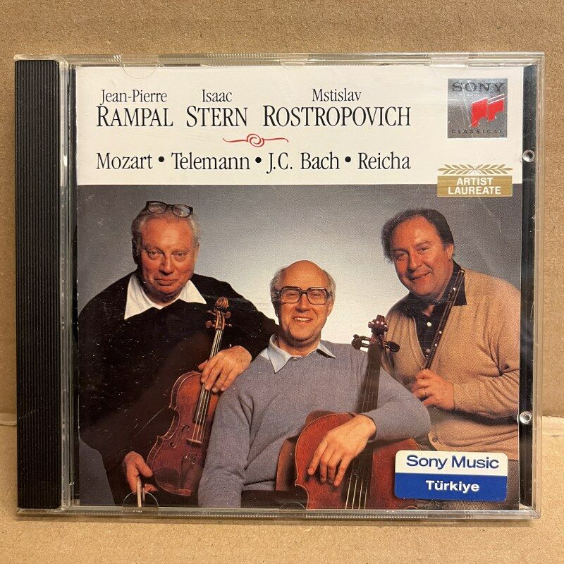 JEAN-PIERRE RAMPAL, ISAAC STERN, MSTISLAV ROSTROPOVICH – MOZART • TELEMANN • J.C. BACH • REICHA (1990) - CD 2.EL