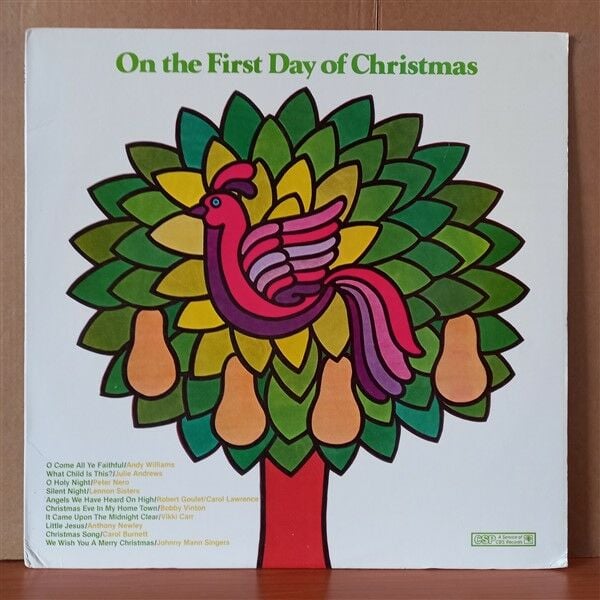 ON THE FIRST DAY OF CHRISTMAS / ANDY WILLIAMS, JULIE ANDREWS, PETER NERO, LENNON SISTERS, VIKKI CARR, BOBBY VINTON - LP 2.EL PLAK