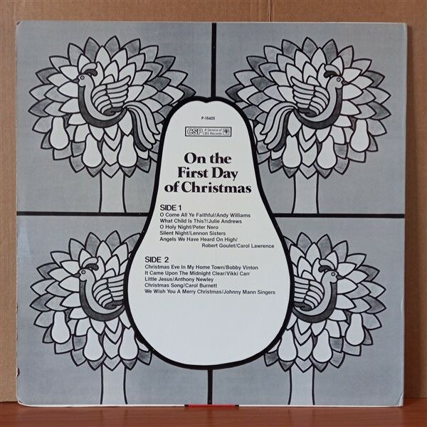 ON THE FIRST DAY OF CHRISTMAS / ANDY WILLIAMS, JULIE ANDREWS, PETER NERO, LENNON SISTERS, VIKKI CARR, BOBBY VINTON - LP 2.EL PLAK