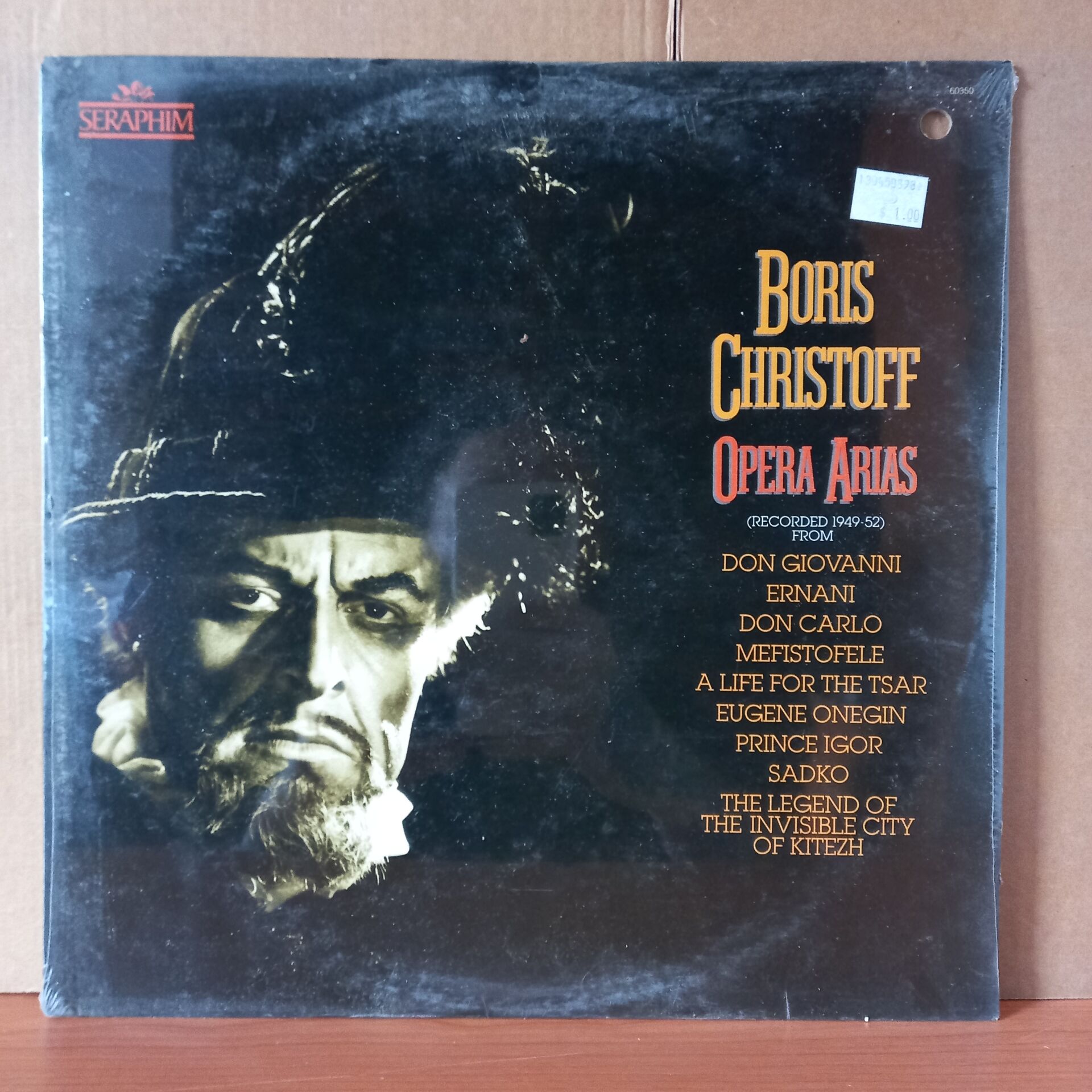 BORIS CHRISTOFF – OPERA ARIAS / MOZART, VERDI, GLINKA, BORODIN, RIMSKY-KORSAKOV, TCHAIKOVSKY (1980) - LP DÖNEM BASKISI SIFIR PLAK