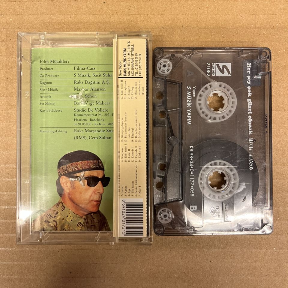 MAZHAR ALANSON - HER ŞEY ÇOK GÜZEL OLACAK - ÖZGÜN FİLM MÜZİKLERİ (1998) - KASET 2.EL