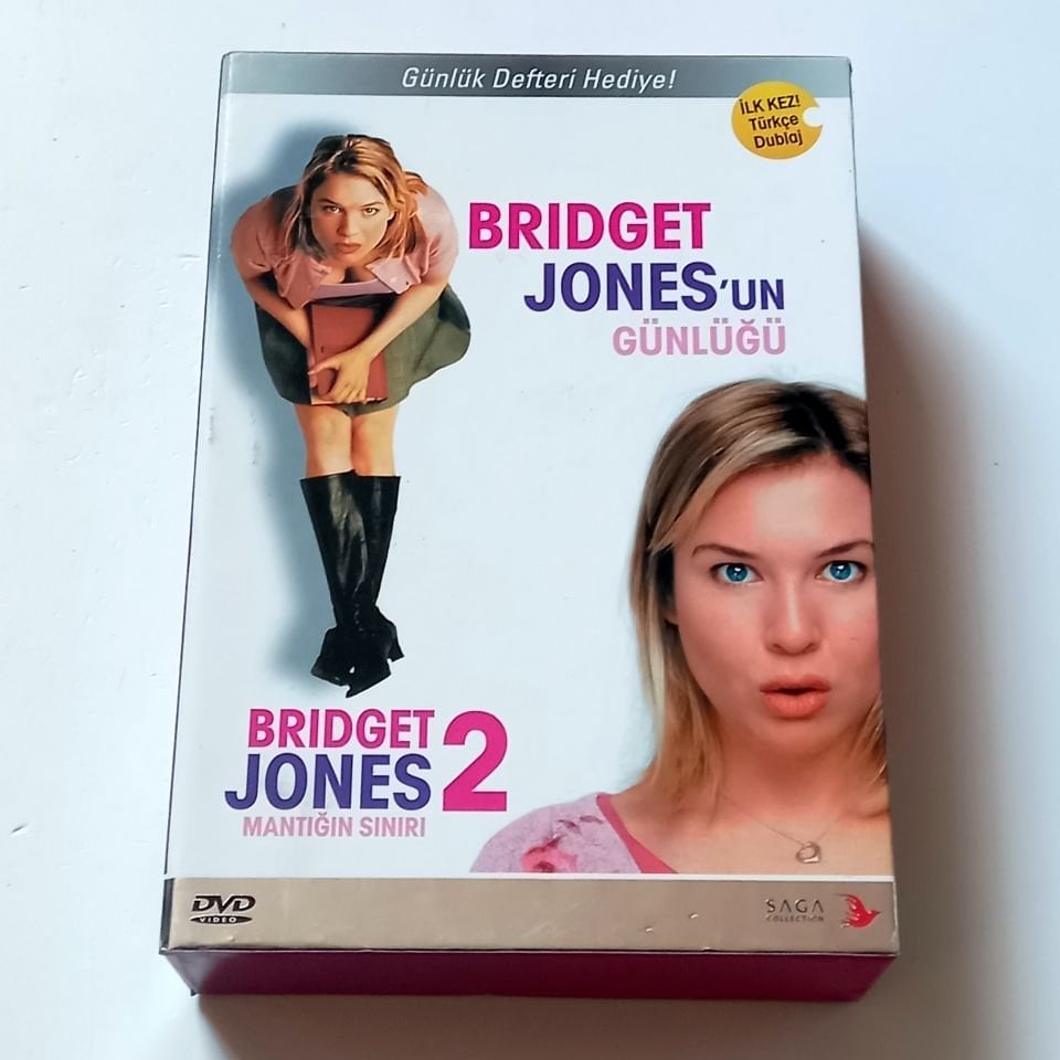 BRIDGET JONES BOX SET: BRIDGET JONES\'UN GÜNLÜĞÜ / BRIDGET JONES 2 MANTIĞIN SINIRI - RENEE ZELWEGER, HUGH GRANT, COLIN FIRTH - 2 DVD + GÜNLÜK DEFTERİ BOX SET 2.EL