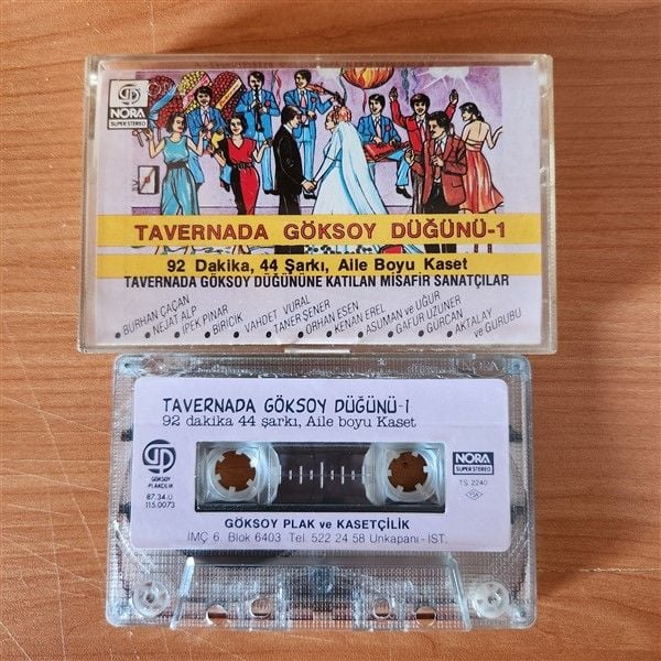 TAVERNADA GÖKSOY DÜĞÜNÜ 1 / BURHAN ÇAÇAN, NEJAT ALP, BİRİCİK, TANER ŞENER, GÜRCAN (1987) - KASET 2.EL