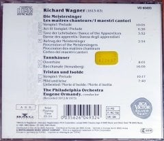 WAGNER - TRISTAN, TANNHAUSER, MEISTERSINGER / ORMANDY, THE PHILADELPHIA ORCHESTRA (1990) - CD RCA VICTOR SILVER SEAL SIFIR