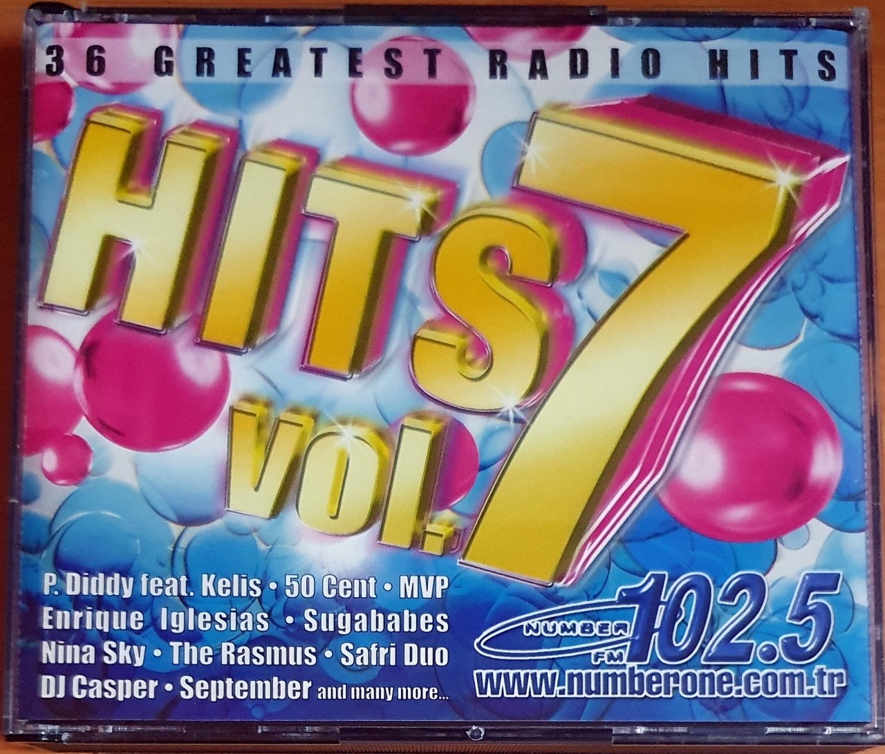 NUMBER ONE HITS VOL.7 / P. DIDDY, 50 CENT, MVP, ENRIQUE IGLESIAS, NINA SKY, THE RASMUS, SAFRI DUO, DJ CASPER (2004) - 3CD 2.EL