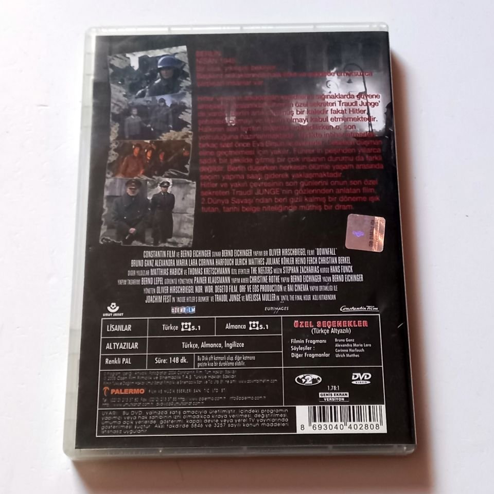 ÇÖKÜŞ - DOWNFALL - BRUNO GANZ, ALEXANDRA MARIA LARA, YÖN.: OLIVER HIRSCHBIEGEL - DVD 2.EL