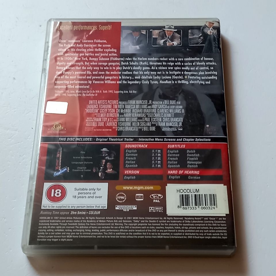 HOODLUM - LAURENCE FISHBURNE, TIM ROTH, ANDY GARCIA - YÖN.: BILL DUKE - DVD 2.BÖLGE TÜRKÇE ALTYAZI YOKTUR 2.EL