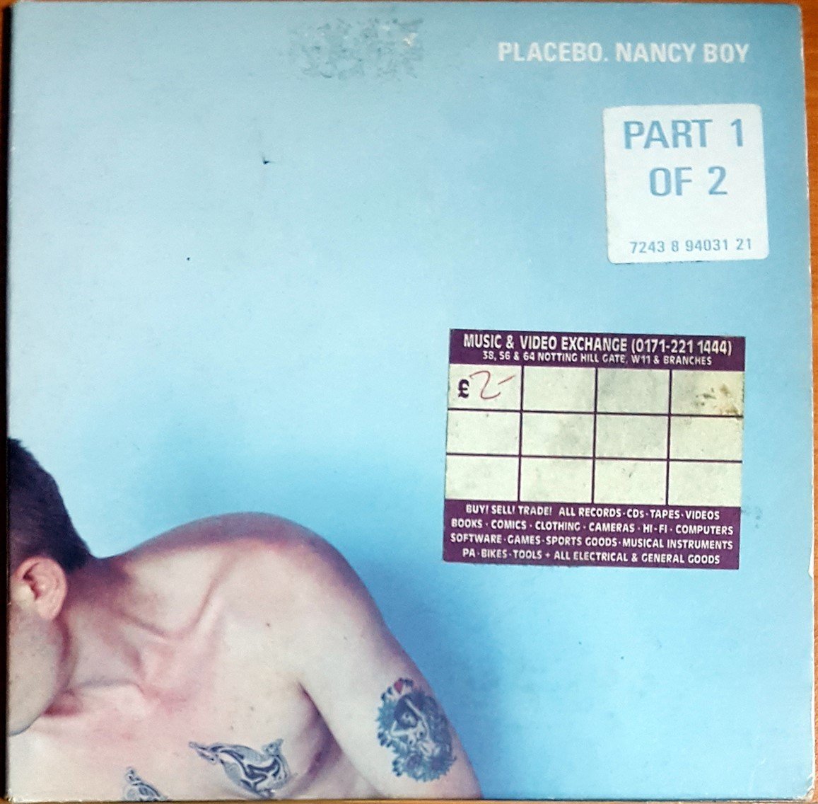 PLACEBO - NANCY BOY / PART 1 OF 2 (1996) HUT / FLOOR SINGLE CD 2.EL