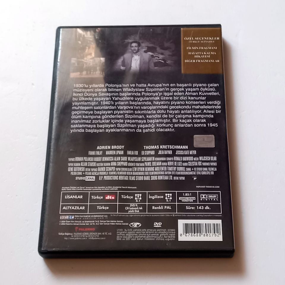 PİYANİST - THE PIANIST - ADRIEN BRODY, THOMAS KRETSCHMANN - YÖN.: ROMAN POLANSKI - DVD 2.EL