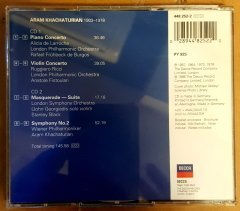 KHACHATURIAN - PIANO CON./VIOLIN CON./MASQUERADE SUITE/SYMPH NO 2 STANLEY BLACK/LARROCHA/RICCI - 2CD DECCA 2.EL-