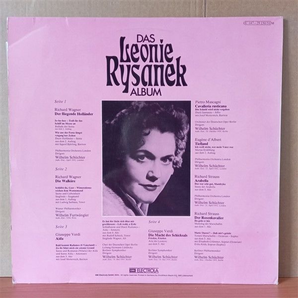 LEONIE RYSANEK – DAS LEONIE RYSANEK ALBUM - 2LP 2.EL PLAK