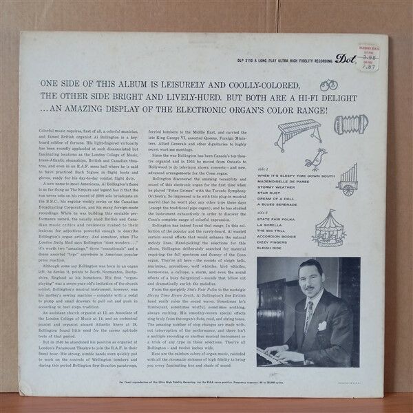 AL BOLLINGTON – ORGAN HUES IN HI-FI (1958) - LP 2.EL PLAK