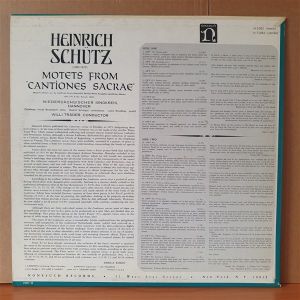 HEINRICH SCHÜTZ: MOTETS FROM ''CANTIONES SACRAE'' / WILLI TRADER - LP 2.EL PLAK