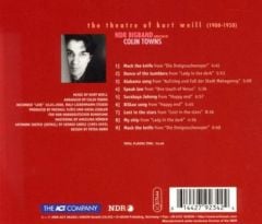 COLIN TOWNS & NDR BIG BAND - THEATRE OF KURT WEILL (2000) - CD ACT MUSIC DIGIPACK SIFIR