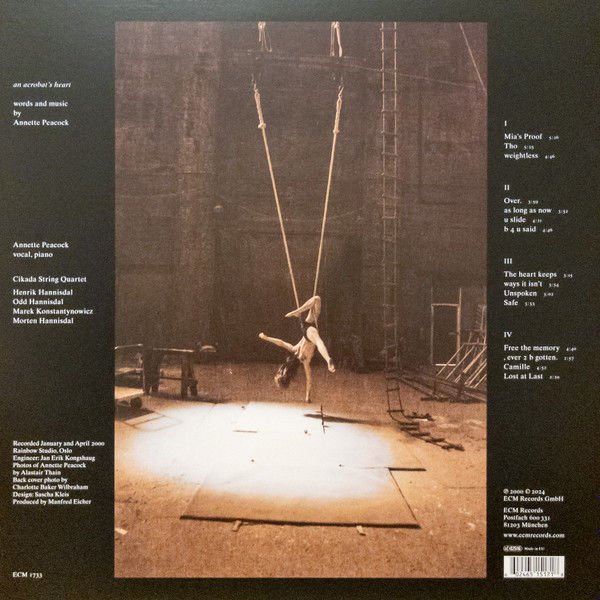 ANNETTE PEACOCK - AN ACROBAT'S HEART (2000) - 2LP ECM RECORDS LUMINESSENCE SERIES 2024 EDITION SIFIR PLAK