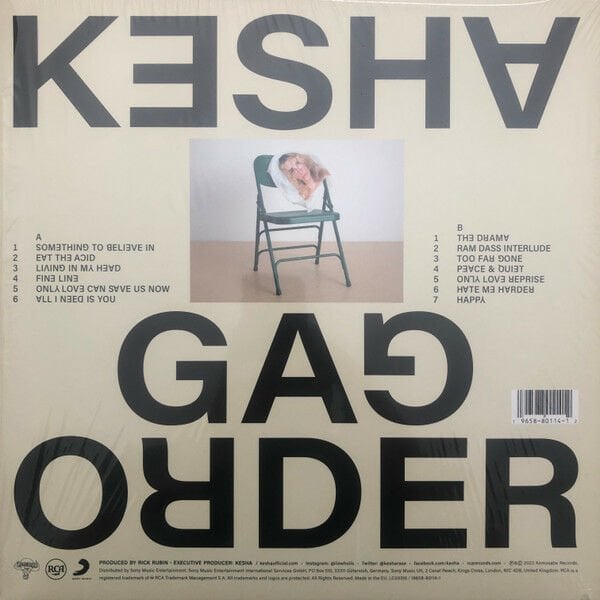 KESHA - GAG ORDER (2023) - LP BONE WHITE VINYL SIFIR PLAK