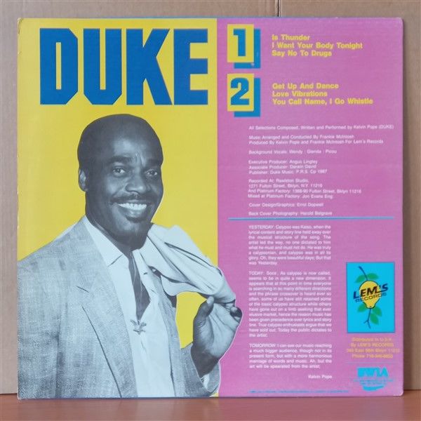 DUKE – YESTERDAY TODAY TOMORROW (1987) - LP 2. EL PLAK