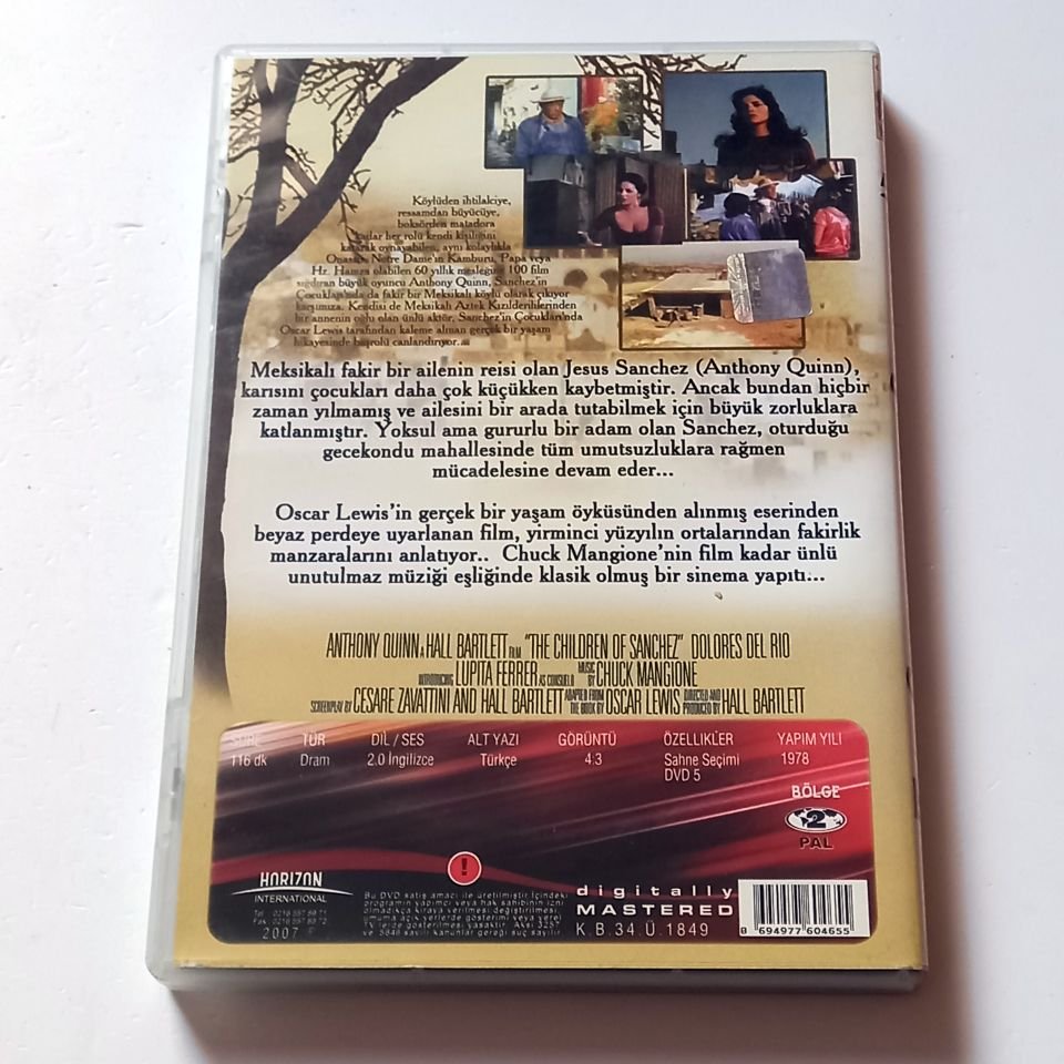 THE CHILDREN OF SANCHEZ - SANCHEZ\'İN ÇOCUKLARI - ANTHONY QUINN, YÖN.: HALL BARTLETT - DVD 2.EL