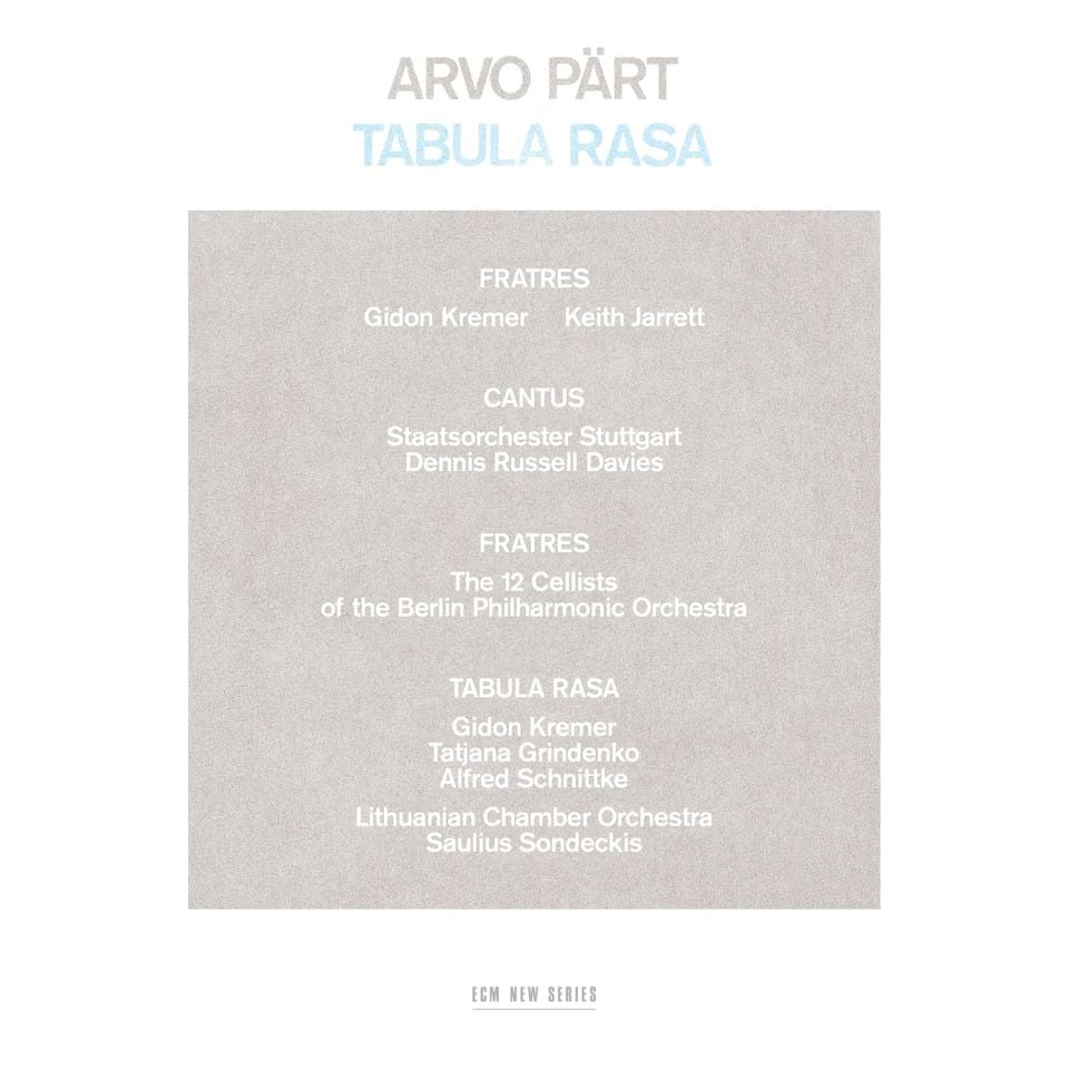 ARVO PART - TABULA RASA , FRATRES , CANTUS ... / GIDON KREMER KEITH JARRETT (1984) - LP ECM RECORDS ECM NEW SERIES 2024 EDITION SIFIR PLAK