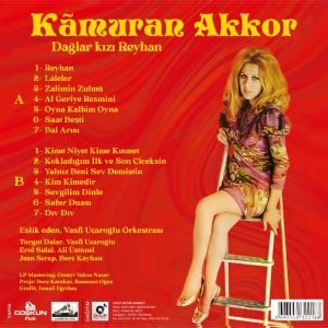 KAMURAN AKKOR - DAĞLAR KIZI REYHAN (1971) LP 2022 SIFIR PLAK