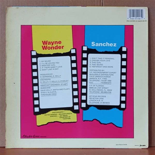 WAYNE WONDER AND SANCHEZ – WAYNE WONDER AND SANCHEZ PART 2 - LP 2. EL PLAK