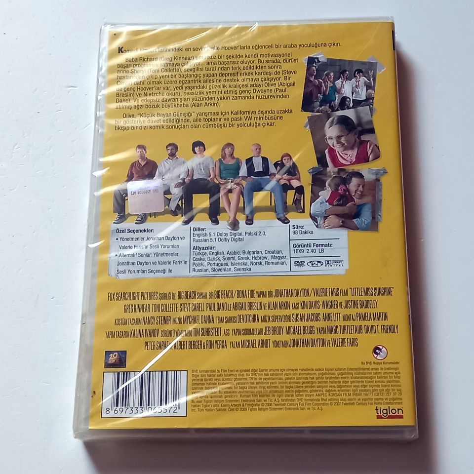 KÜÇÜK GÜN IŞIĞIM - LITTLE MISS SUNSHINE - GREGG KINNEAR, STEVE CARELL, TONI COLETTE - DVD AMBALAJINDA SIFIR