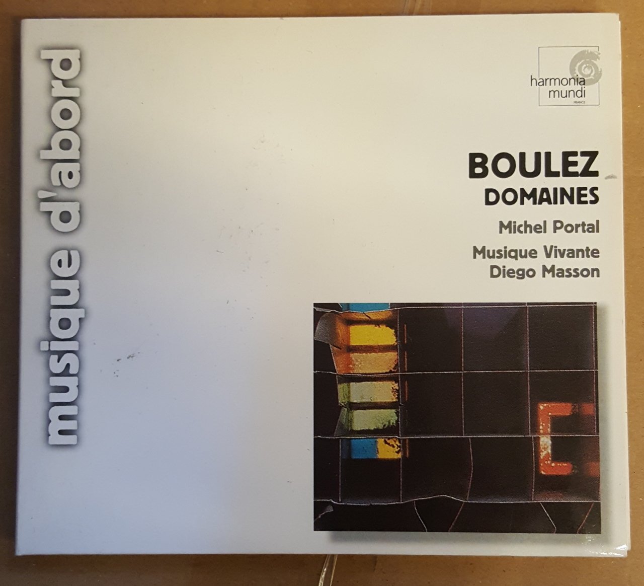 PIERRE BOULEZ  - DOMAINES /MICHEL PORTAL/ENSEMBLE MUSIQUE VIVANTE - CD HARMONIA MUNDI DIGIPACK 2.EL