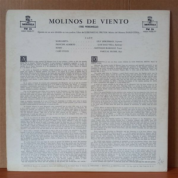 PABLO LUNA, PASCUAL FRUTO – MOLINOS DE VIENTO - LP 2.EL PLAK