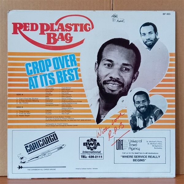 RED PLASTIC BAG – CROP OVER AT ITS BEST (1987) - LP 2. EL PLAK