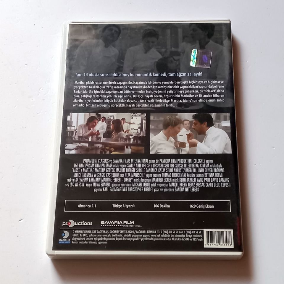 MOSTLY MARTHA - MARTINA GEDECK, SERGIO CASTELLITTO, YÖN.: SANDRA NETTLEBECK - DVD 2.EL