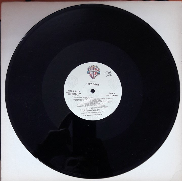 BEE GEES - ESP (1987) - 12'' MAXI SINGLE PLAK 2.EL PROMO DÜZ KAPAK