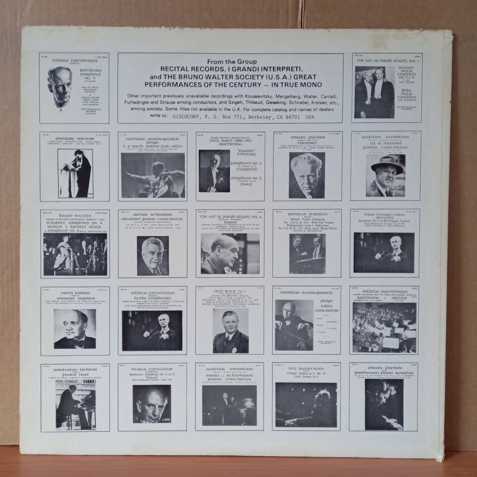 VICTOR DE SABATA CONDUCTS RICHARD WAGNER – DIE MEISTERSINGER, PRELUDE; GÖTTERDÄMMERUNG, IMMOLATION SCENE; PARSIFAL, PRELUDE & GOOD FRIDAY SPELL; TRISTAN UND ISOLDE, LIEBESTOD WITH EILEEN FARRELL (1978) - LP 2.EL PLAK