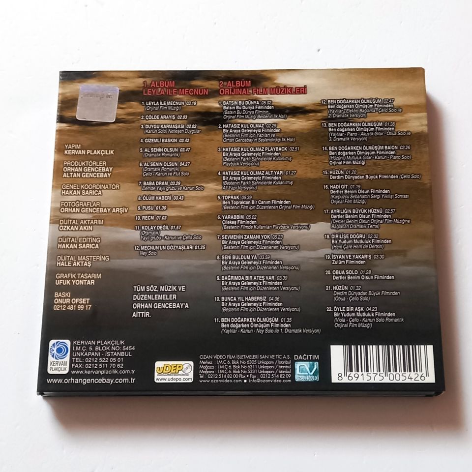 ORHAN GENCEBAY - FİLM MÜZİKLERİ - 2CD DIGIPAK KERVAN PLAKÇILIK 2.EL