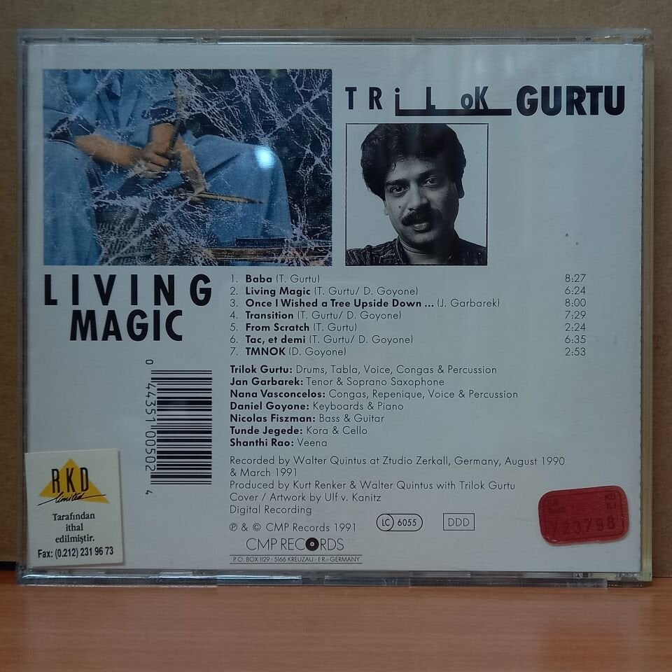 TRILOK GURTU - LIVING MAGIC (1991) - CD 2.EL