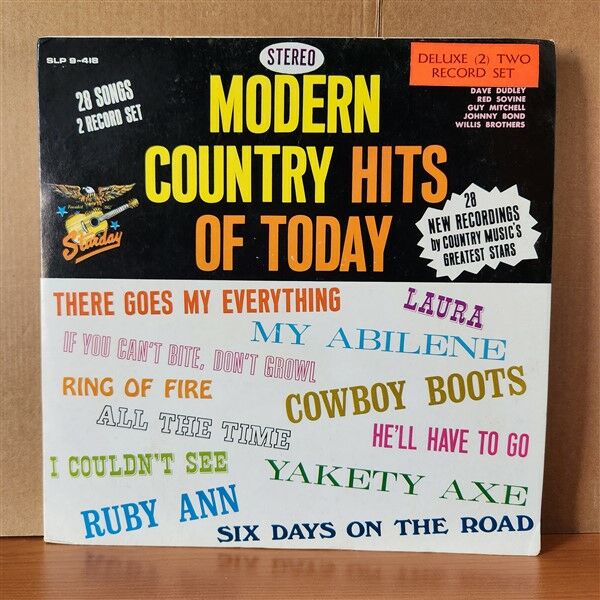 MODERN COUNTRY HITS OF TODAY / RED SOVINE, DAVE DUDLEY, GEORGE MORGAN, ARTHUR SMITH (1968) - 2LP 2.EL PLAK
