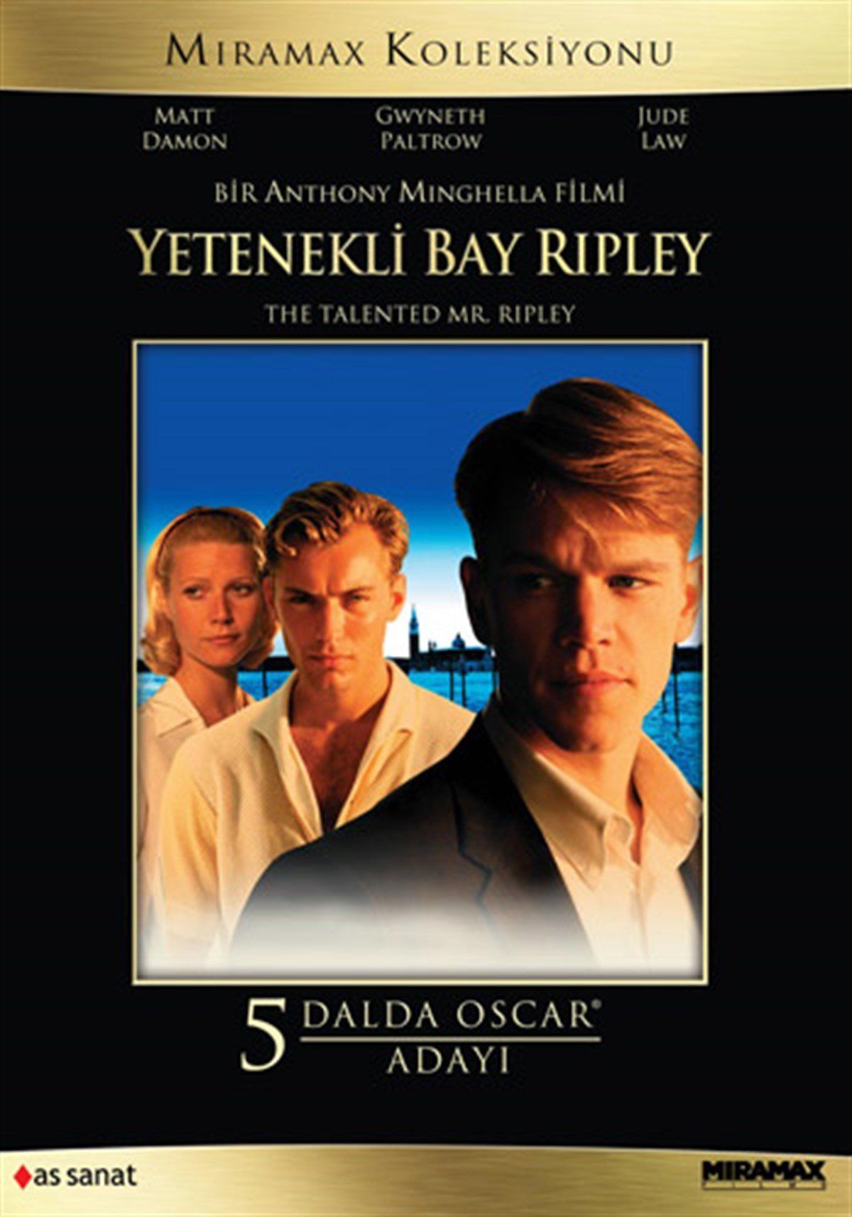 YETENEKLİ BAY RIPLEY - THE TALENTED MR. RIPLEY - MATT DAMON - GWYNETH PALTROW - JUDE LAW - ANTHONY MINGHELLA - DVD AMBALAJINDA SIFIR