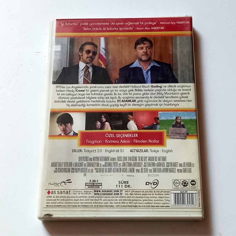 İYİ ADAMLAR - THE NICE GUYS - RUSSELL CROWE, RYAN GOSLING, YÖN.: SHANE BLACK - DVD 2.EL