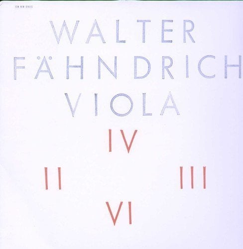 WALTER FAHNDRICH - VIOLA (1991) - LP ECM RECORDS NEW SERIES SIFIR PLAK
