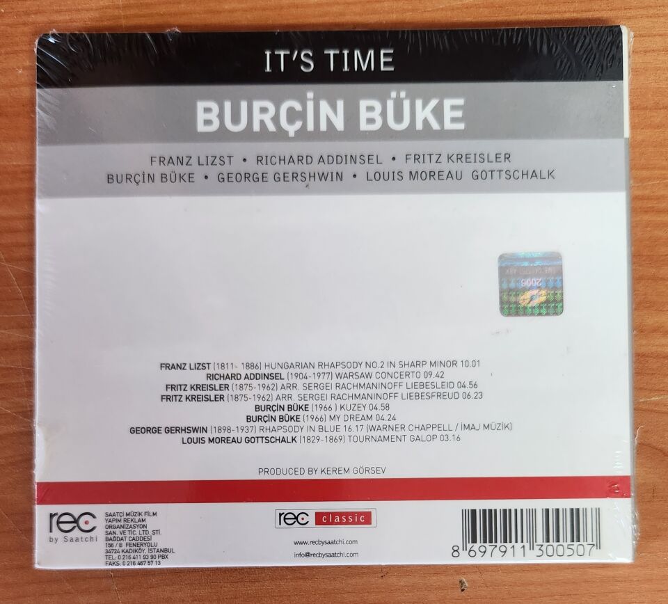 BURÇİN BÜKE - IT'S TIME - CD DIGIPACK SIFIR
