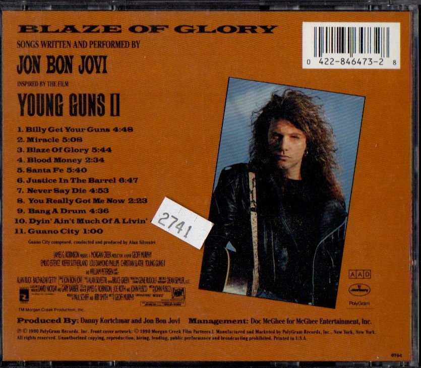 JON BON JOVI - BLAZE OF GLORY (1990) - CD 2.EL