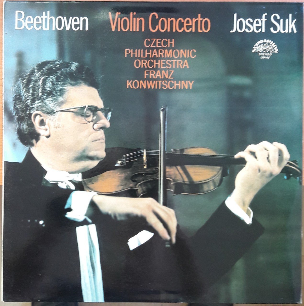 BEETHOVEN: VIOLIN CONCERTO, JOSEF SUK, CZECH PHILHARMONIC ORCHESTRA, FRANZ KONWITSCHNY - PLAK 2.EL