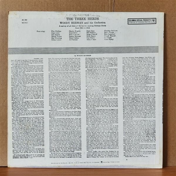 WOODY HERMAN AND HIS ORCHESTRA – THE 3 HERDS - LP 2.EL PLAK