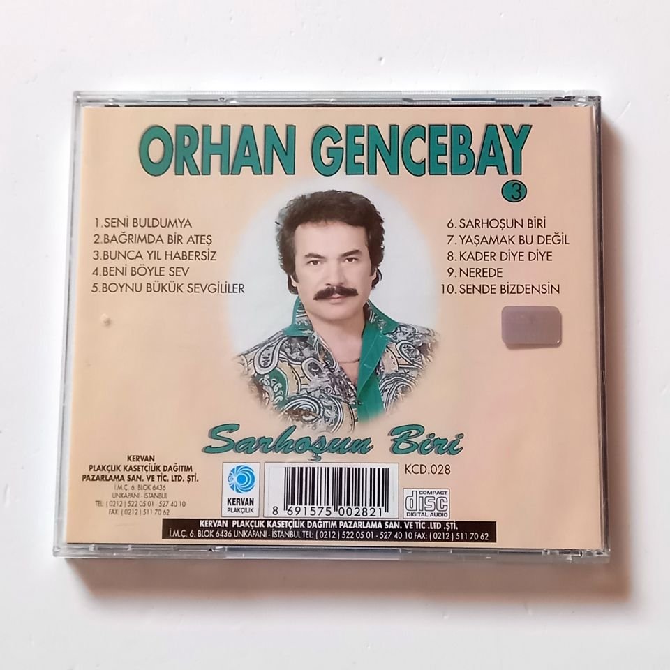 ORHAN GENCEBAY - SARHOŞUN BİRİ - CD KERVAN PLAKÇILIK 2.EL