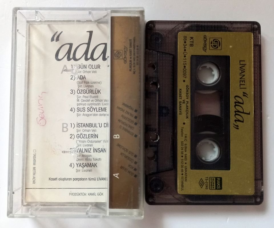 ZÜLFÜ LİVANELİ - ADA / SEÇME ESERLER 6 (1983)  - KASET 2.EL