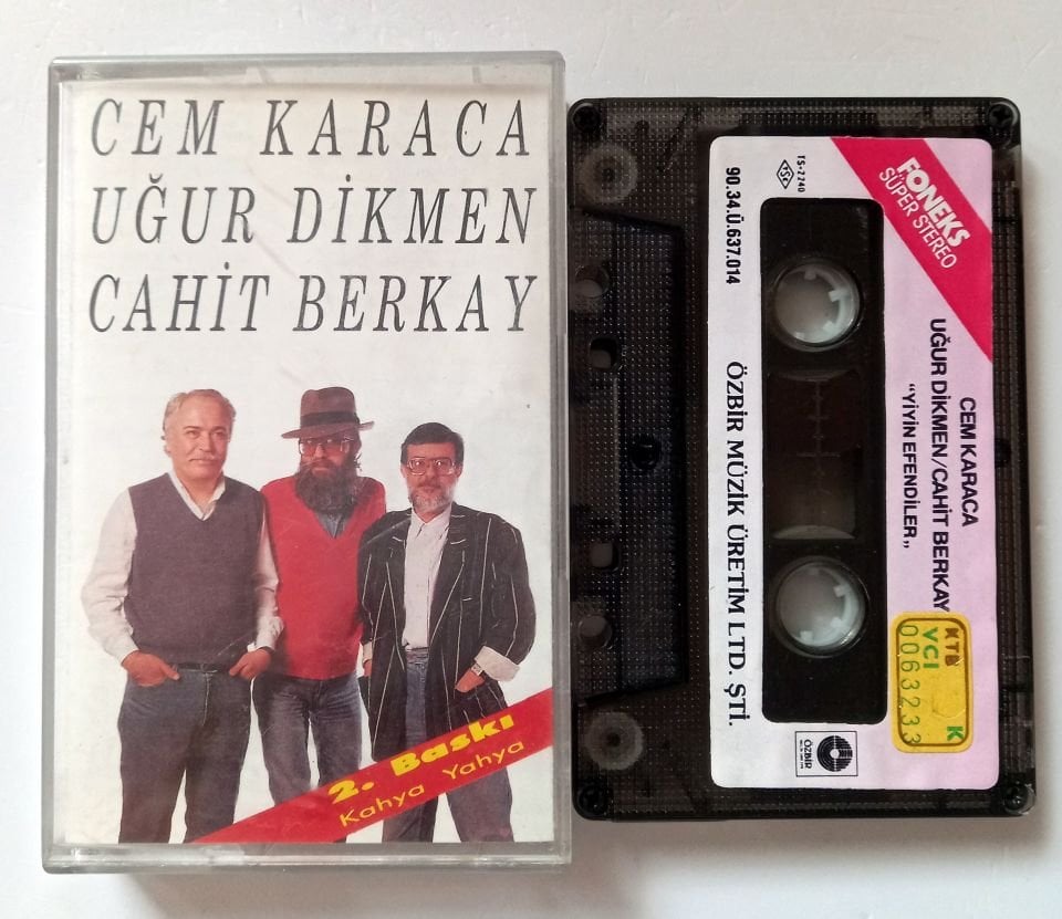 CEM KARACA, CAHİT BERKAY & UĞUR DİKMEN – YİYİN EFENDİLER (1990) - KASET 2.EL