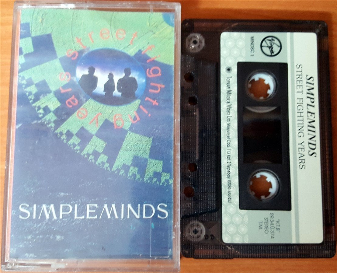 SIMPLE MINDS - STREET FIGHTING YEARS (1989) TOPKAPI CASSETTE MADE IN TURKEY ''USED'' PAPER LABEL