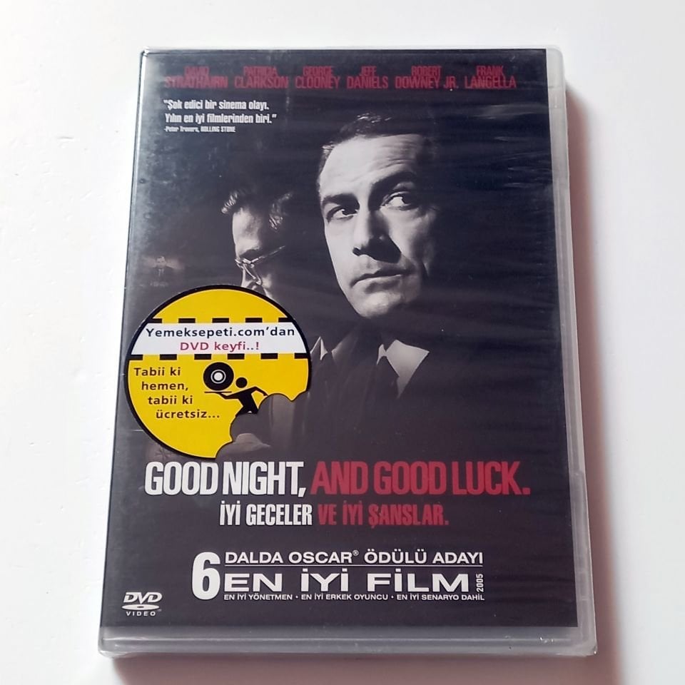 GOOD NIGHT, AND GOOD LUCK. - İYİ GECELER, VE İYİ ŞANSLAR. - DAVID STRATHAIRN, PATRICIA CLARKSON, GEORGE CLOONEY, ROBERT DOWNEY JR., YÖN.: GEORGE CLOONEY - DVD AMBALAJINDA SIFIR